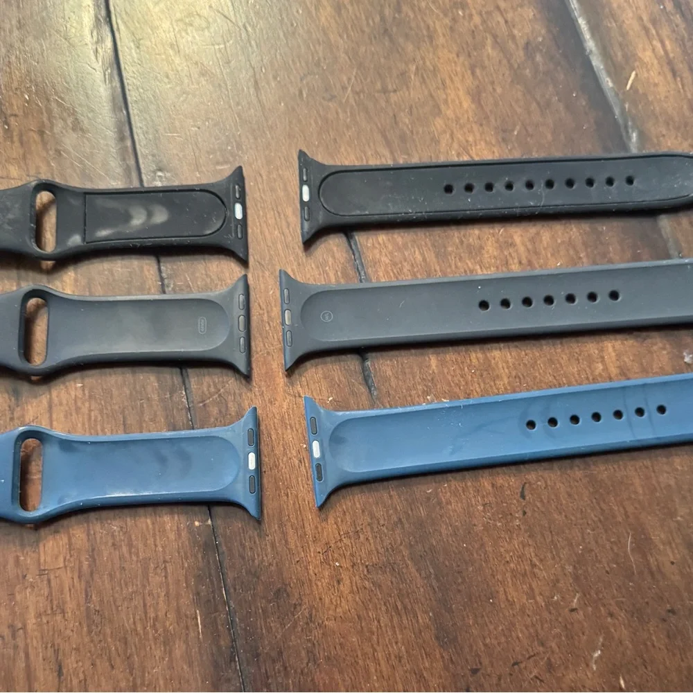 Apple Watch Bands in Floral and Solid Black and Blue- Size 44”